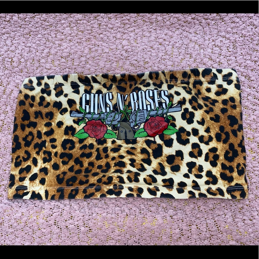 Guns an’ Roses Cheetah Print Tube Top